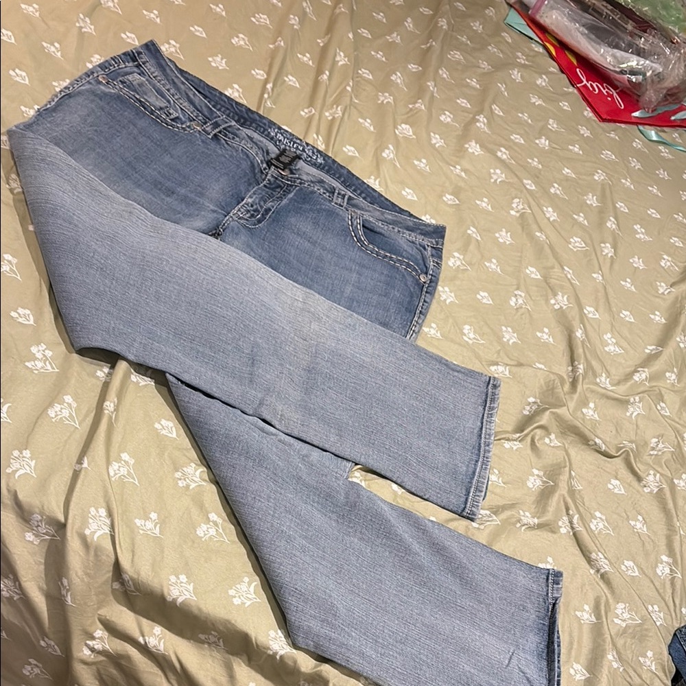 Paisley Sky Blue Boot Cut Jeans